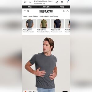 True Classic Raspberry Crew T Shirt XXL